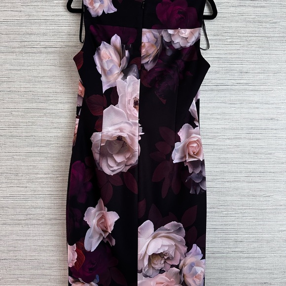 Calvin Klein Black Floral Midi Dress - Picture 7 of 12